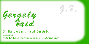gergely haid business card